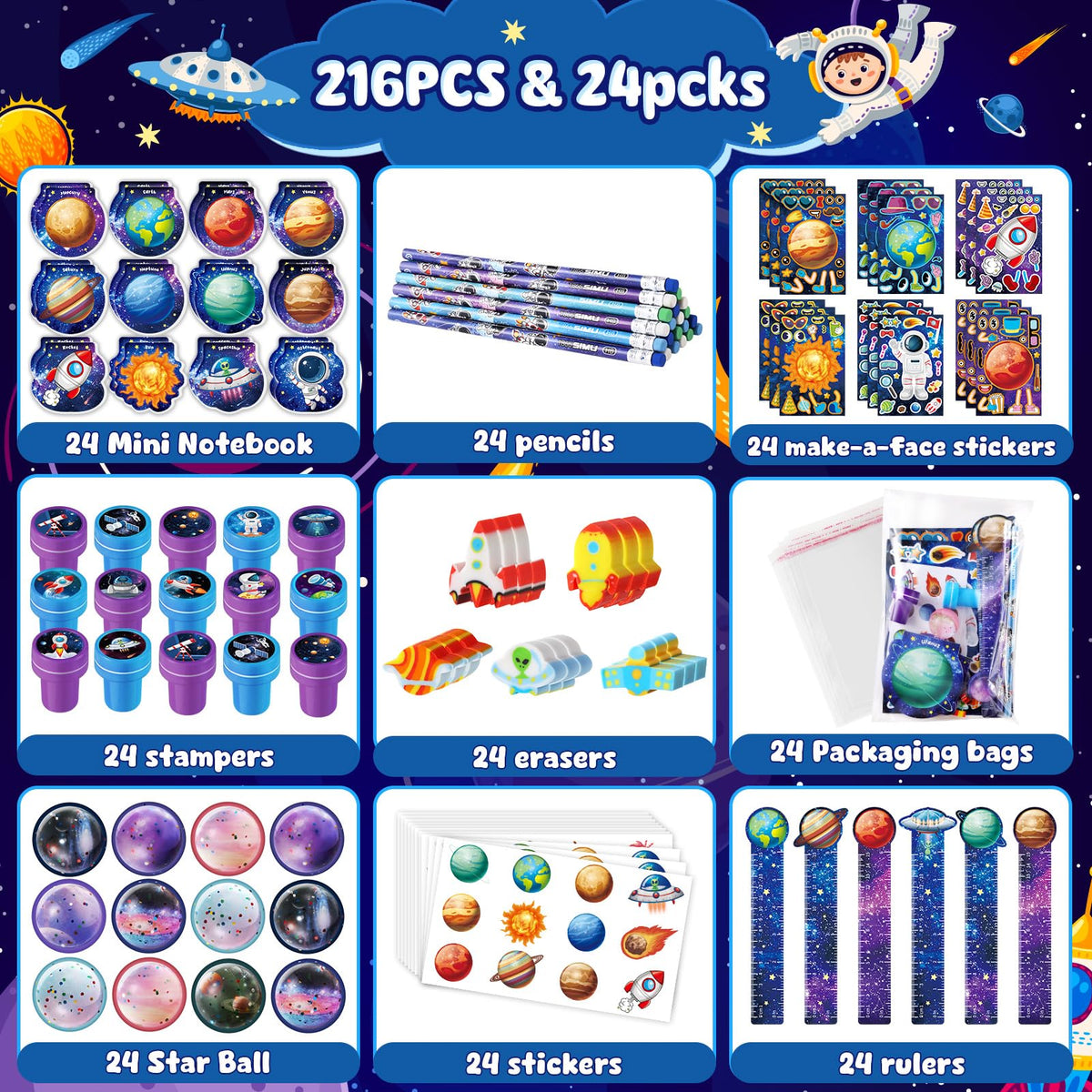 BenLouis space pencil for doodling, writing, and astronaut-themed assignments.