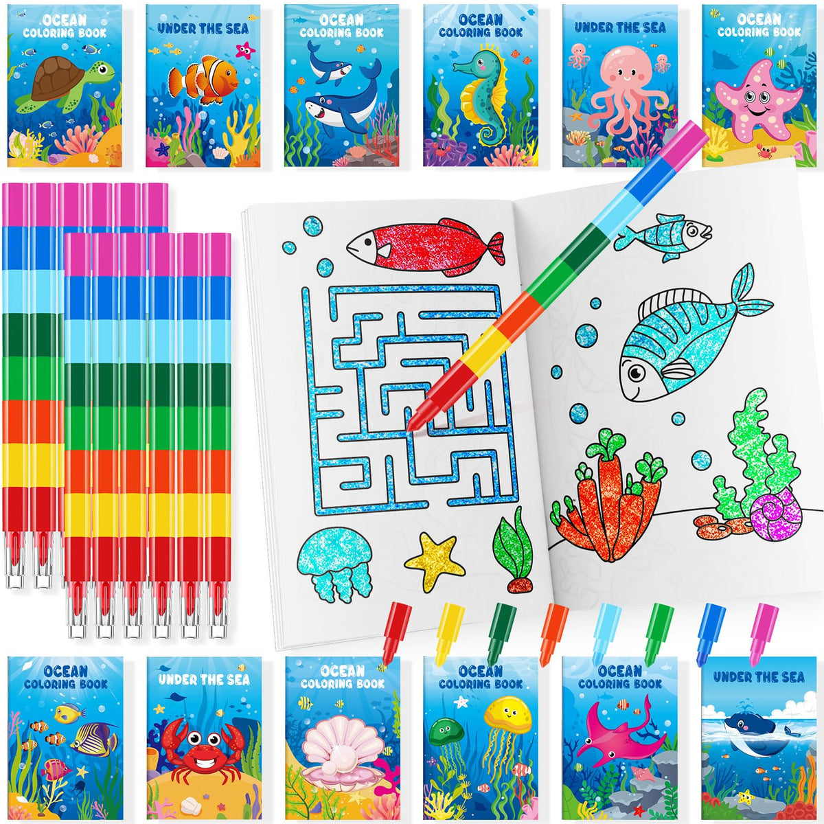 BenLouis undersea coloring books with sea creatures for creative play