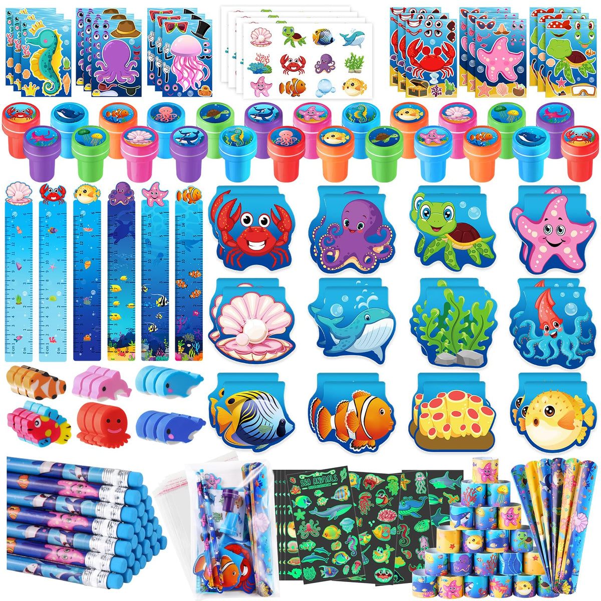 BenLouis undersea mini notebooks show vibrant ocean life for organized notes and creativity.