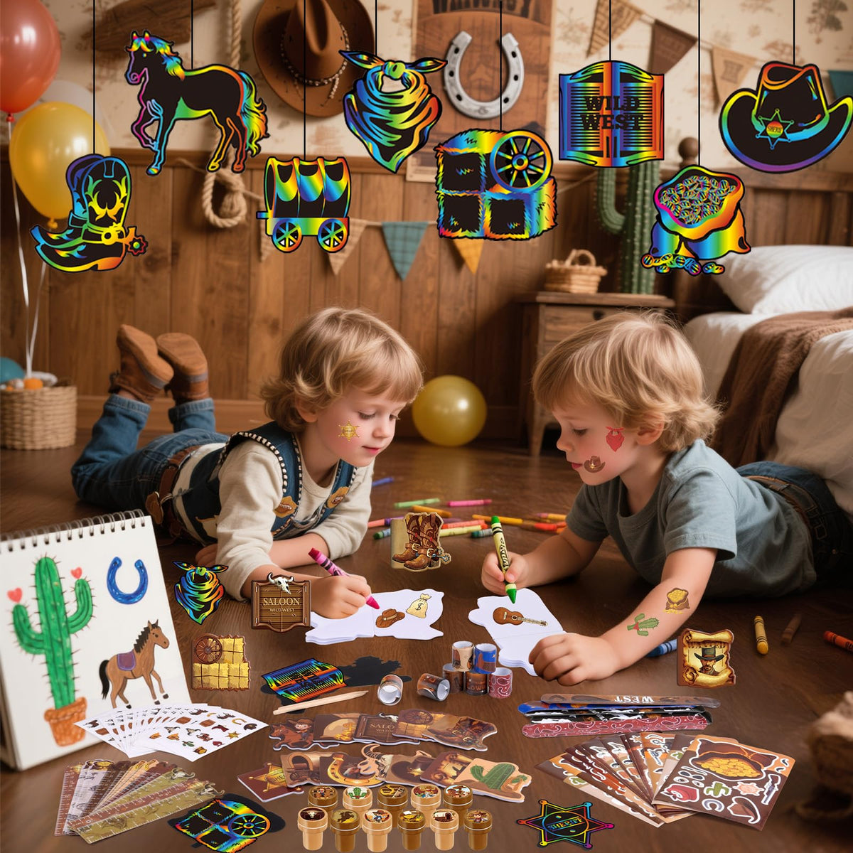 BenLouis Western color scratch cards inspire creativity and learning.