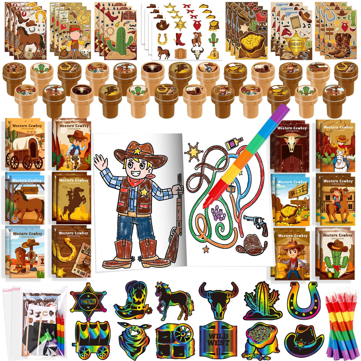 BenLouis western cowboy coloring books for kids spark imagination at parties.