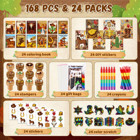 BenLouis cowboy crayons help kids color vibrant scenes at rodeo-themed events.
