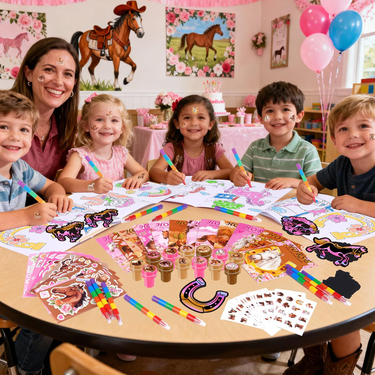 BenLouis 12 western stickers add flair to gift bags and party decor