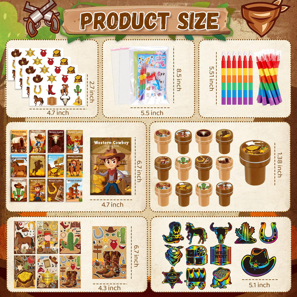BenLouis wild west DIY stickers add fun to party crafts.