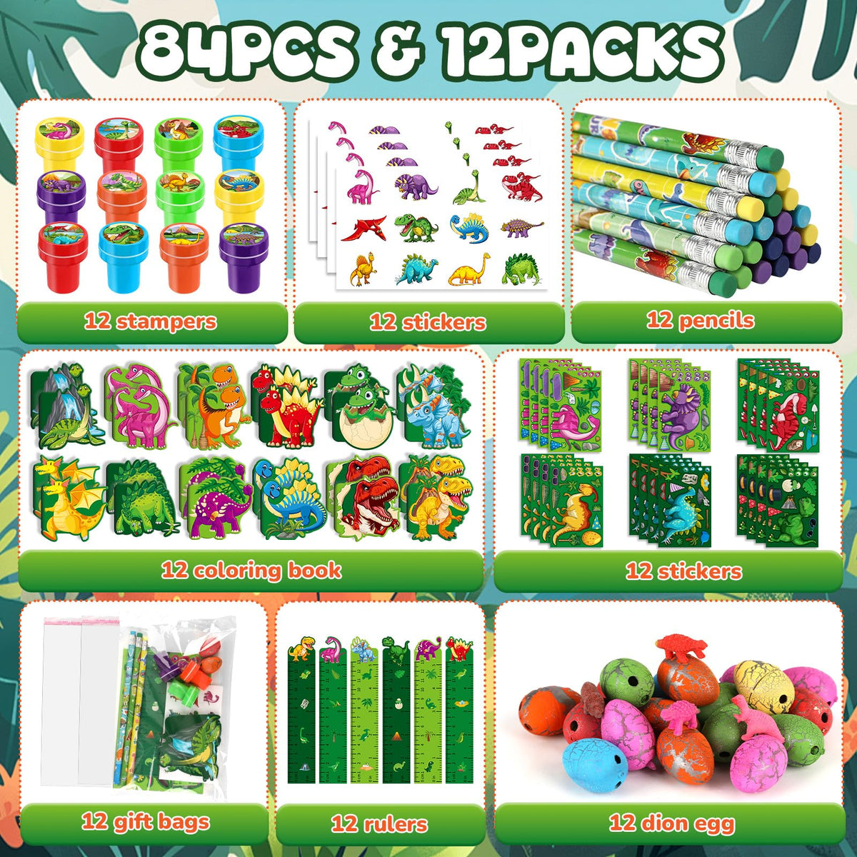 BenLouis dino egg toys ideal as pinata fillers and prizes.