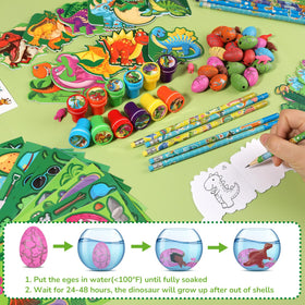 BenLouis dino stickers for decorating notes and loot bags.