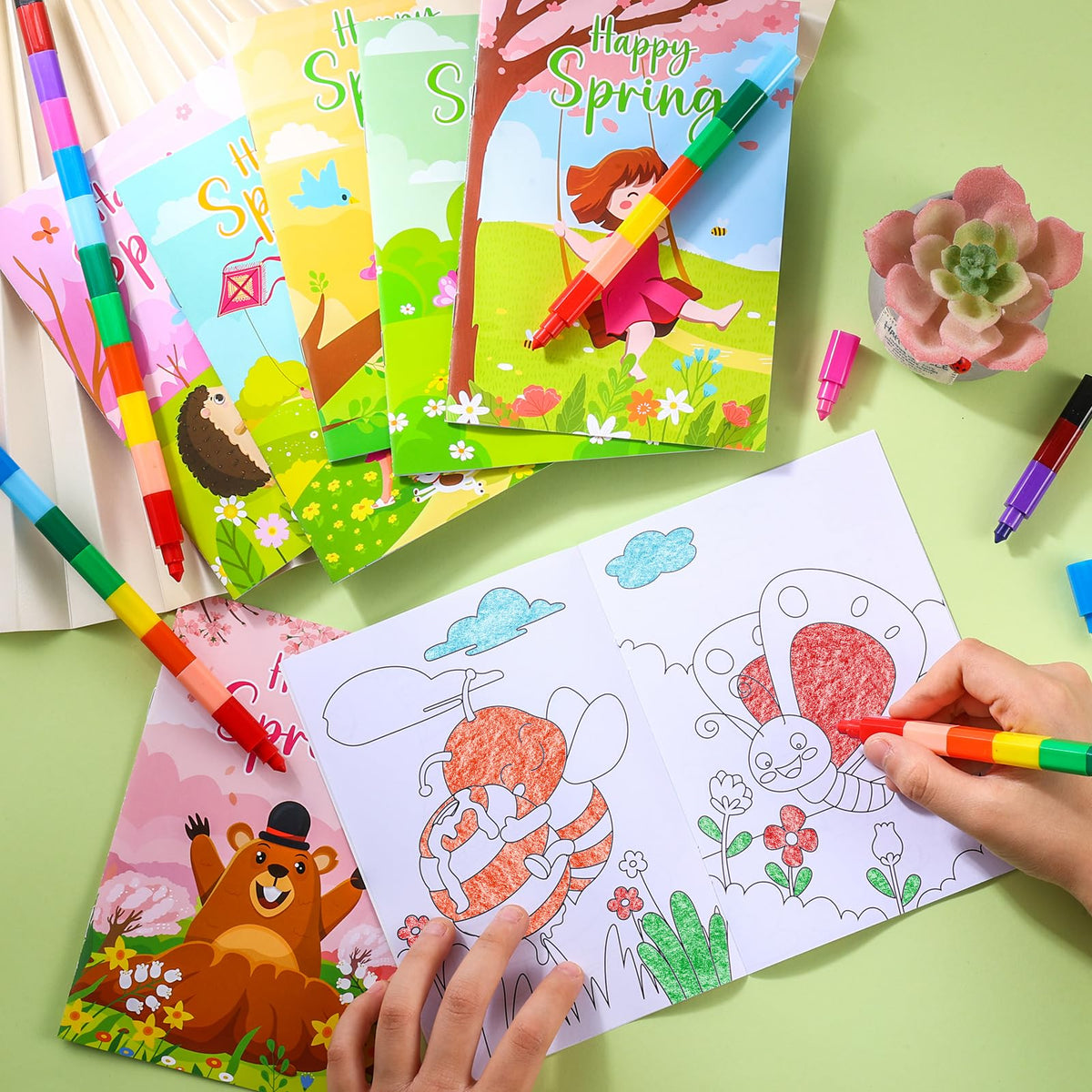 Butterfly theme BenLouis coloring book cover highlighting playful spring motifs