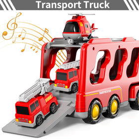 Bennol fire trucks with plane and helicopter broadening play scenarios