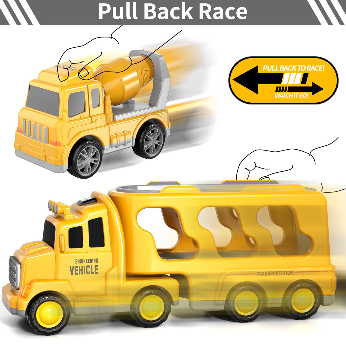 Bennol construction trucks playset assembly invites kids to create custom builds.