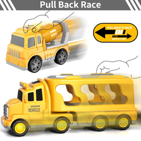 Bennol construction trucks playset assembly invites kids to create custom builds.