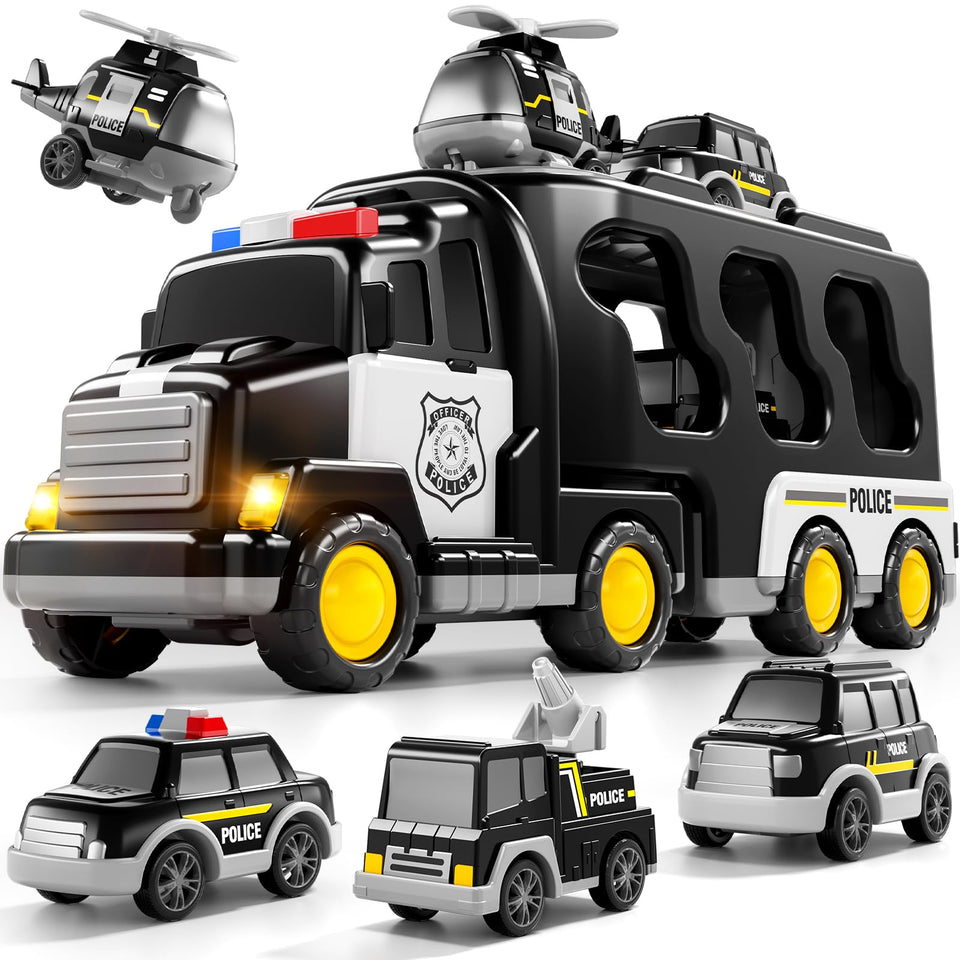 Bennol 5-in-1 police truck set for toddlers sparks imaginative play