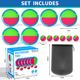 Bennol 6 balls and paddles ready for beach games and social fun.