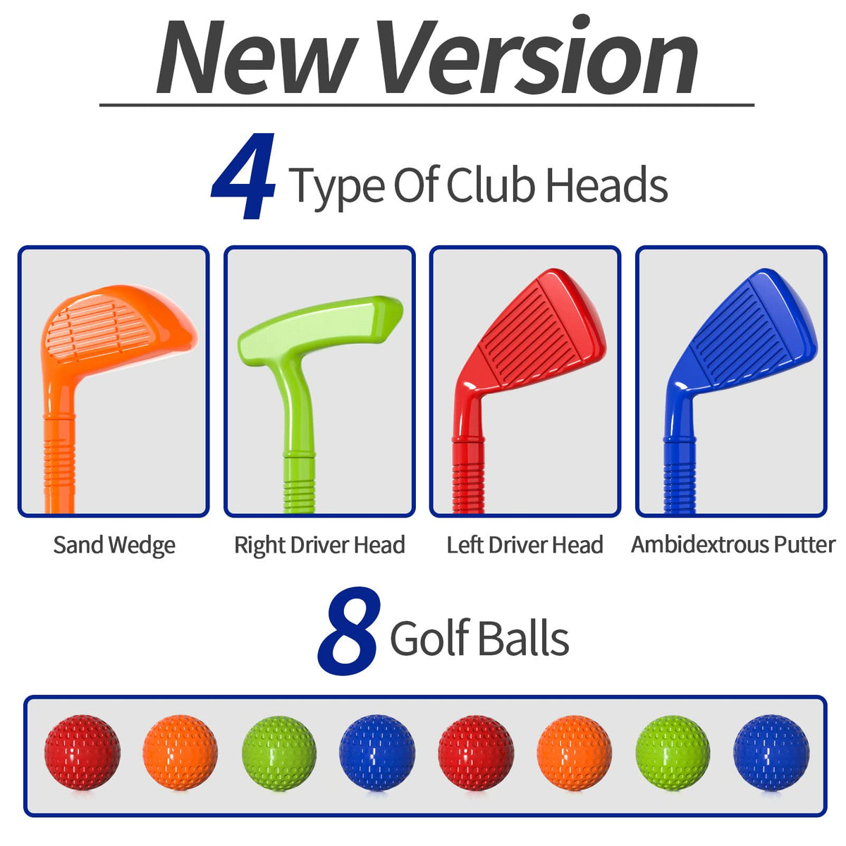 Bennol upgraded kids golf set adjustable-club-length demonstrates growing swing skills.