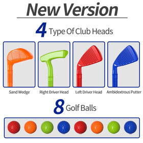 Bennol upgraded kids golf set adjustable-club-length demonstrates growing swing skills.