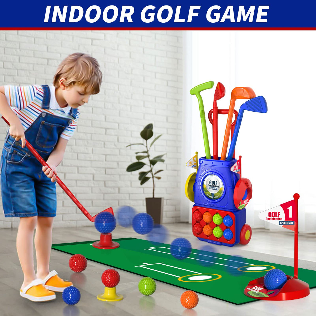 Bennol upgraded kids golf set cornhole board adds fast-paced backyard fun.