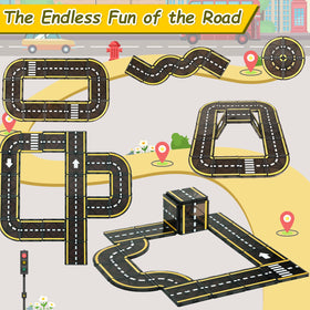 BENOKER Magnetic Tiles Road Set viaducts and tunnels for immersive play
