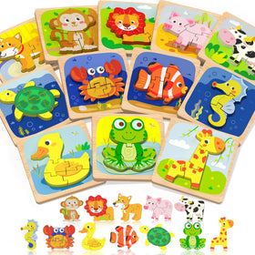 Benresive animal puzzle pieces support early shape recognition and fine motor skills.