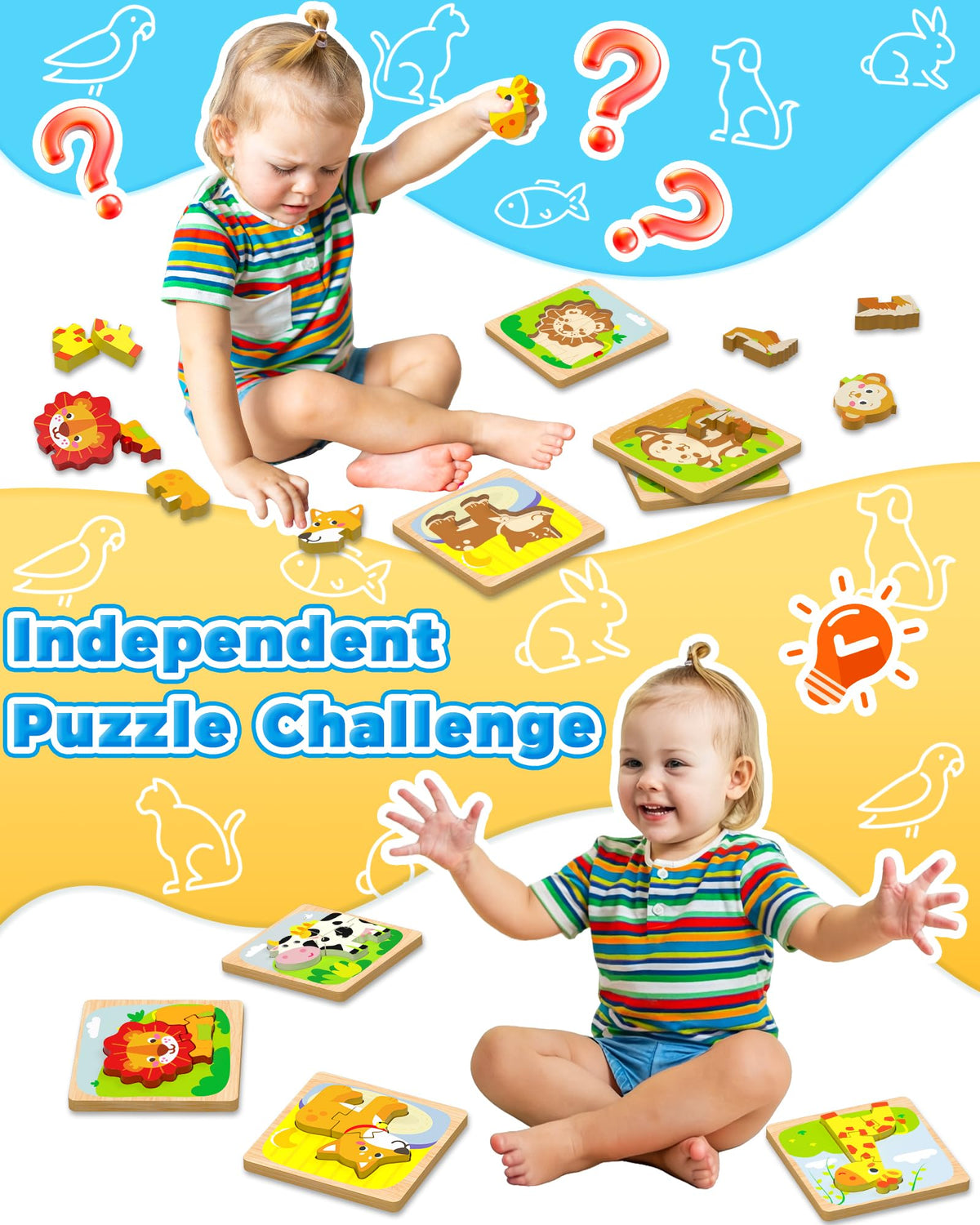 Benresive puzzles have smooth edges for safe, comfortable handling.