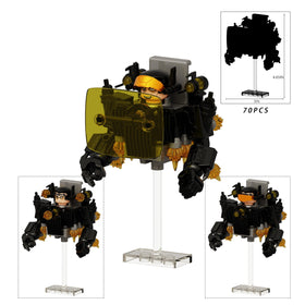 Bentex Toilet Building Set pieces during assembly, showcasing detailed character design