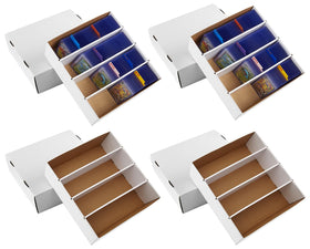 Bentoward four-pack boxes, easy fold for organized card storage.