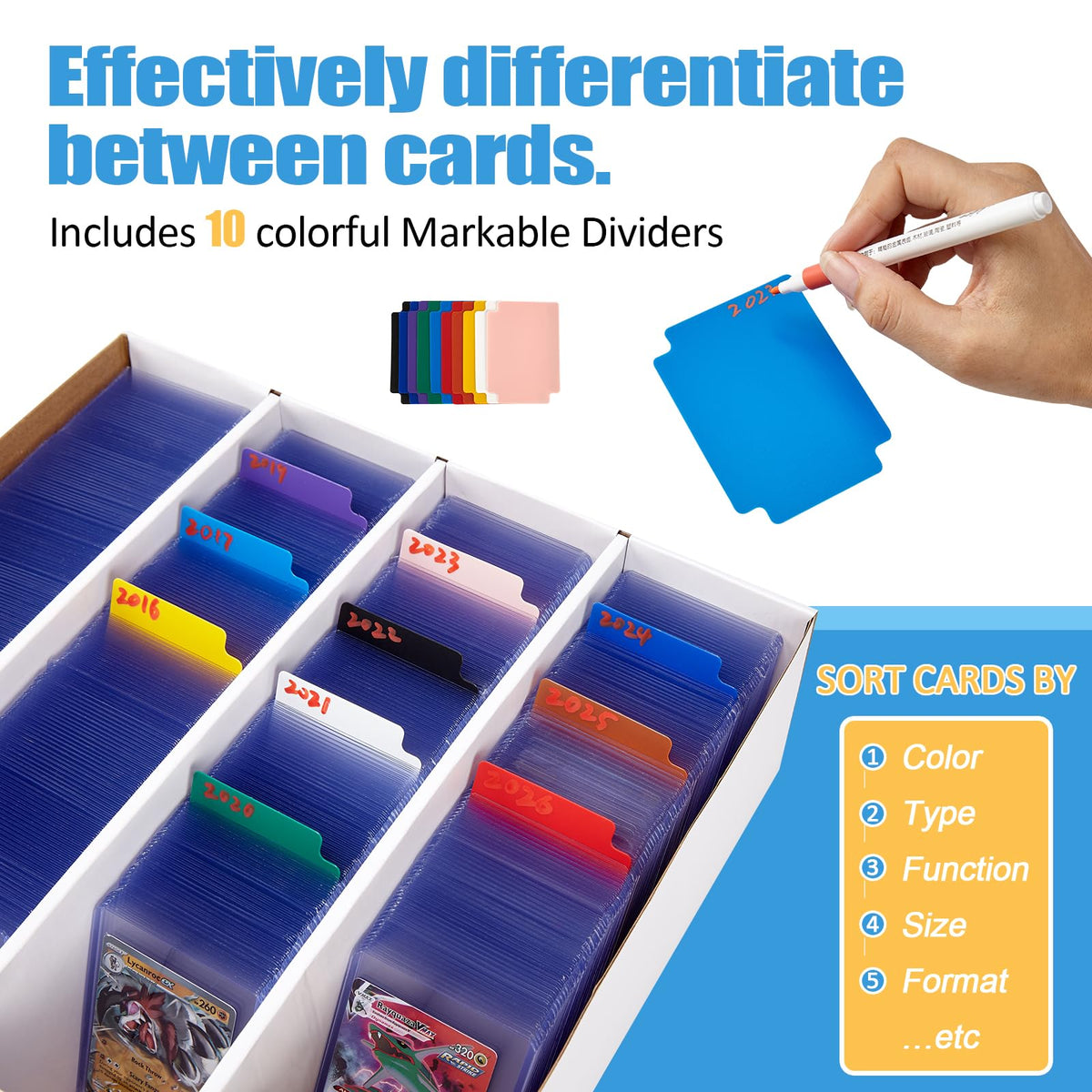 Bentoward white corrugated construction protects valuable trading cards.