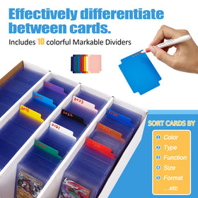 Bentoward white corrugated construction protects valuable trading cards.