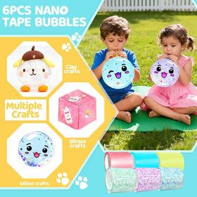 BENWIL Nano Tape Bubble Kit glitter accents add sparkle to crafts
