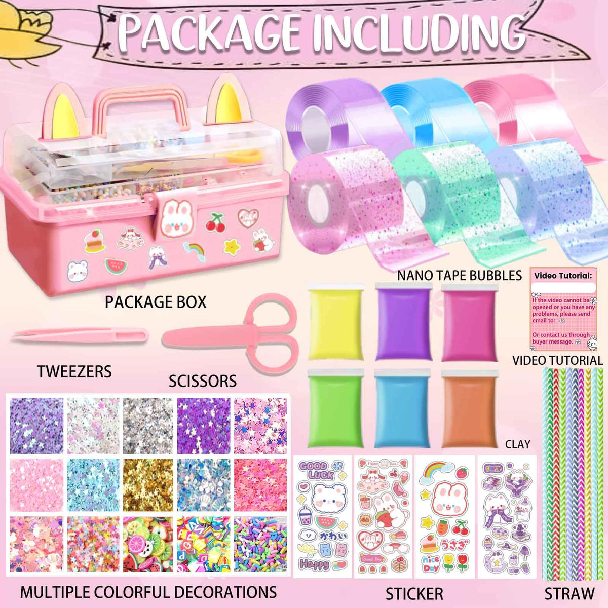 BENWIL nano tape bubble kit squishy-creation for colorful, customizable shapes.