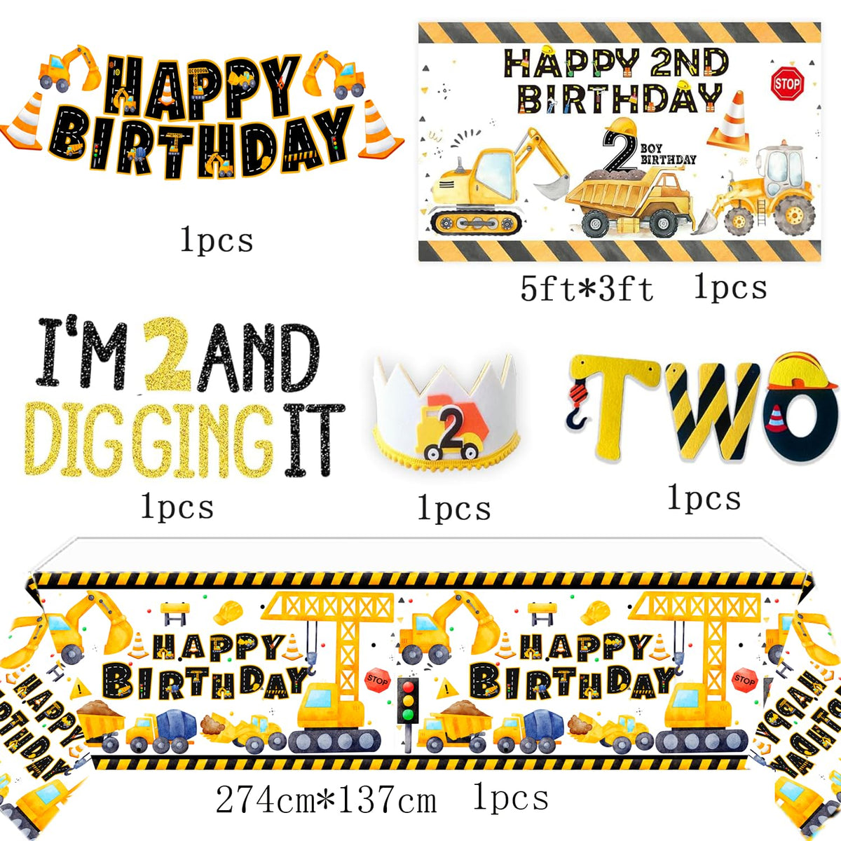 BEOXAGAR engineering truck balloons add playful color to the party.