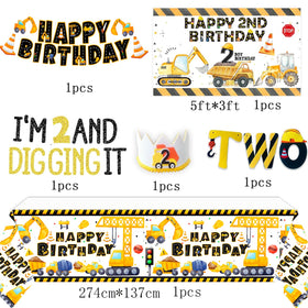 BEOXAGAR engineering truck balloons add playful color to the party.