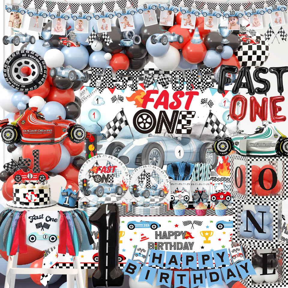 BEOXAGAR Fast One banner decor brightens the party photos.