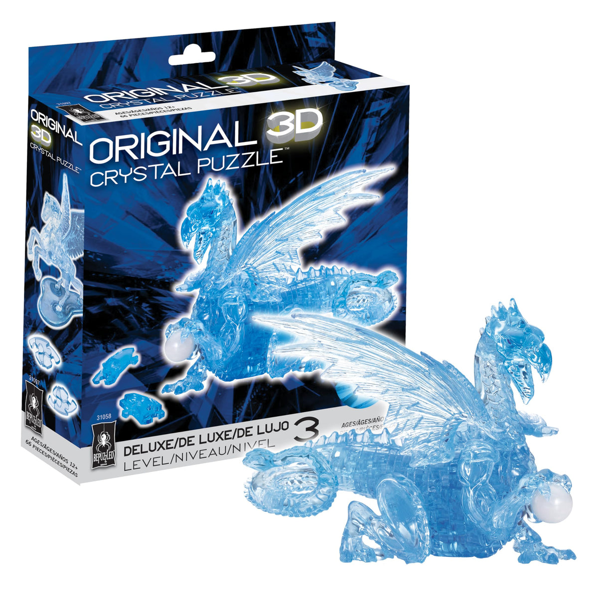 BePuzzled Dragon Deluxe puzzle pieces awaiting assembly for a brain-teasing challenge