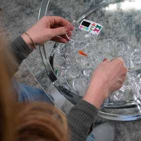 BePuzzled Eagle Deluxe on a coffee table makes a stylish centerpiece for guests.