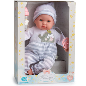Berenguer Boutique 15in soft-body doll offers comforting hugs for bedtime routines.