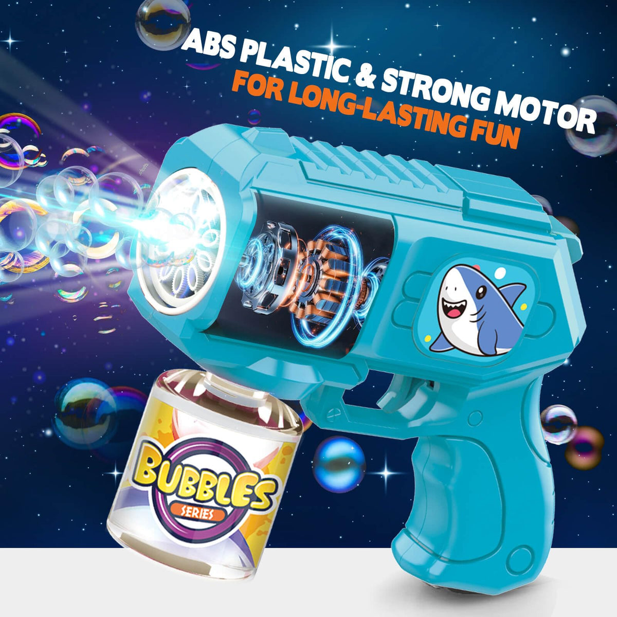 Beria Bubble Guns leakproof design helps keep playtime mess-free.