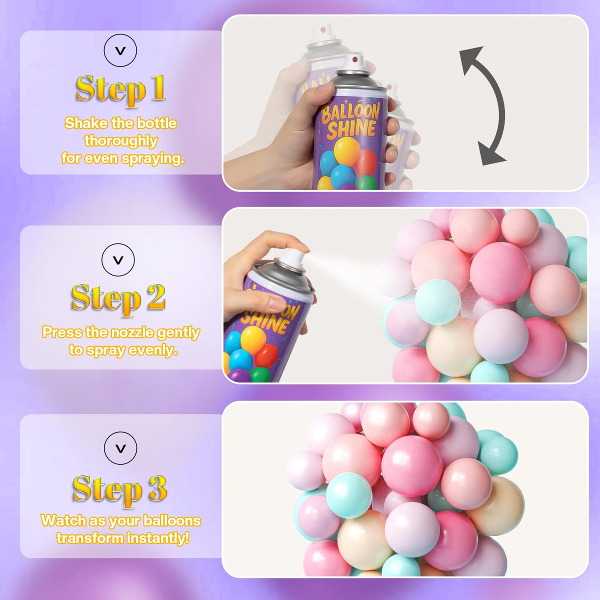 BERIOVE Balloon Shine 2-pack packaging shown for decorating.