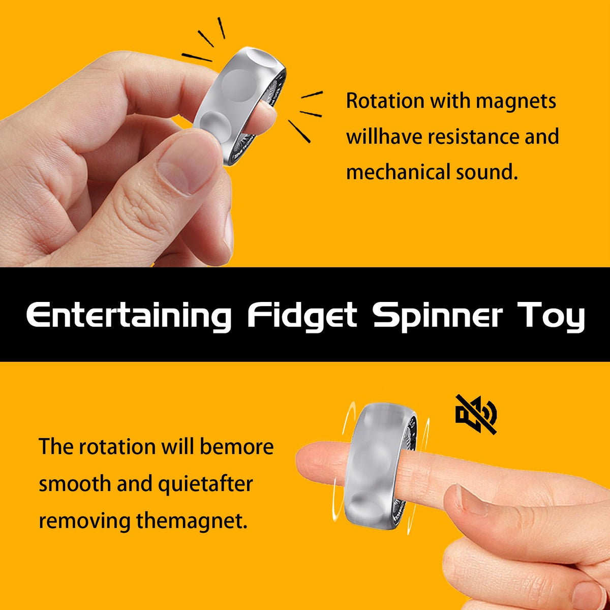 Pocket-size Berotok fidget ring ready for on-the-go use