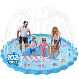 BerrysParadise 102inch splash pad setup ready in the yard for easy play.