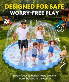 Children aged 3 to 12 using the BerrysParadise splash pad.