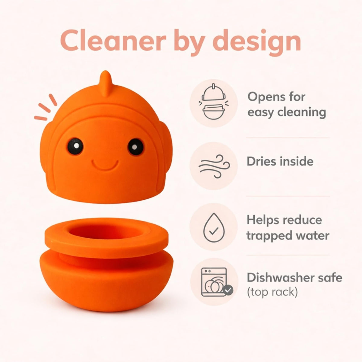 BerrySquishy Ocean Friends seal toy promotes safe, playful exploration during baths
