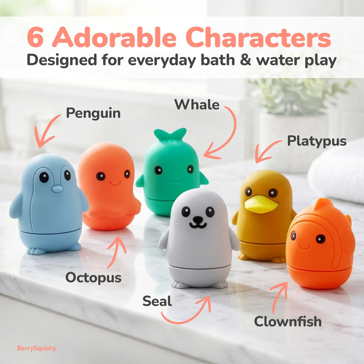 BerrySquishy open-for-cleaning design makes rinsing quick after baths