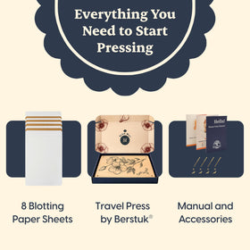 Berstuk Flower Press kit contents provide everything needed for beginners