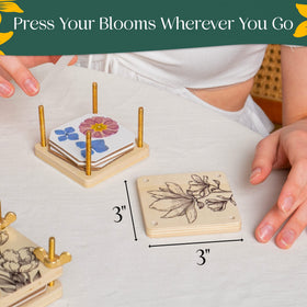 Berstuk pressed-flowers-on-the-go enables quick bloom preservation for crafts.