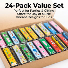 Bertork harmonicas made from safe ABS and metal, smooth edges for kids.