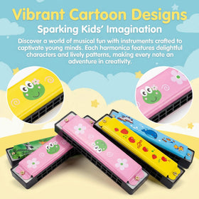 Bertork harmonicas in assorted colors, ideal classroom incentives and gift bag fillers.