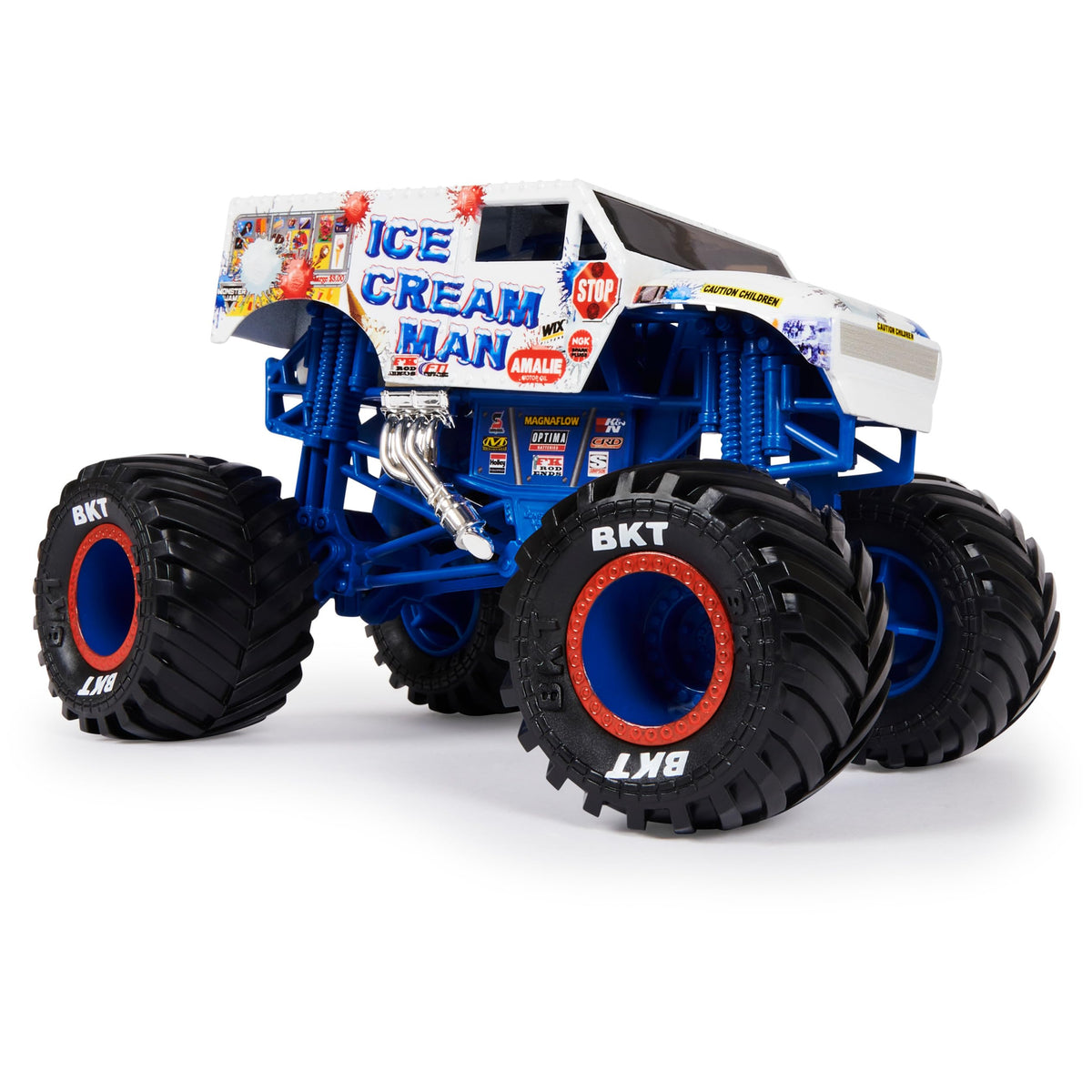 Beseloa Monster Jam 1:24 ice cream man truck front view showing authentic branding