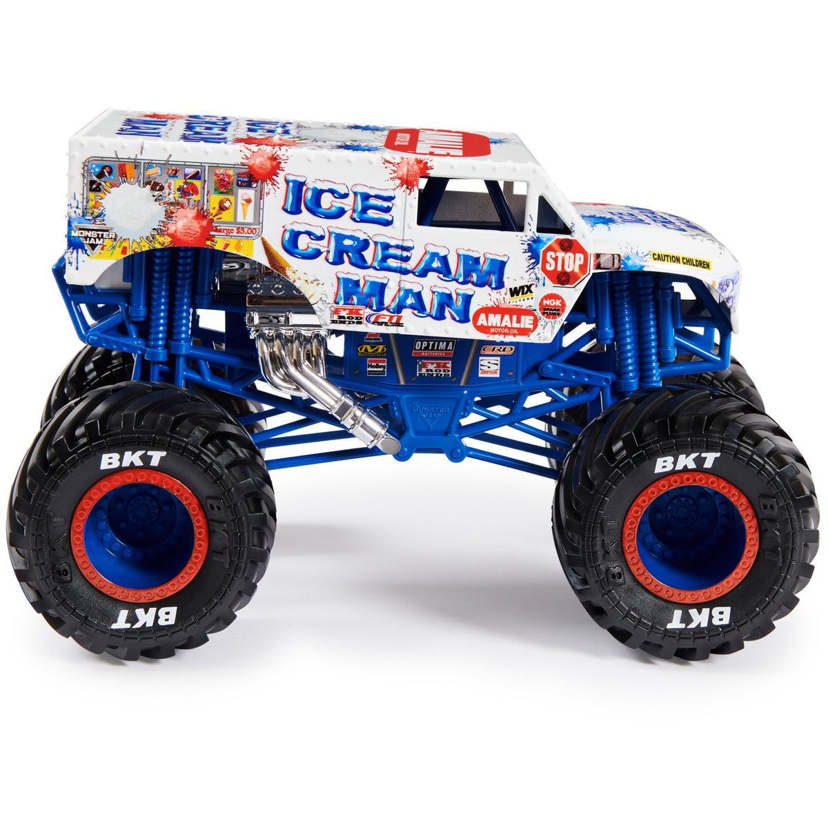 Beseloa Monster Jam 1:24 ice cream man truck graphics detail for display appeal