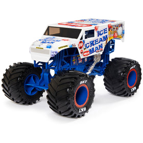 Beseloa Monster Jam 1:24 ice cream man truck rear view displaying sturdy construction