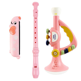 Besiciwiin toddler trumpet with lights for interactive play