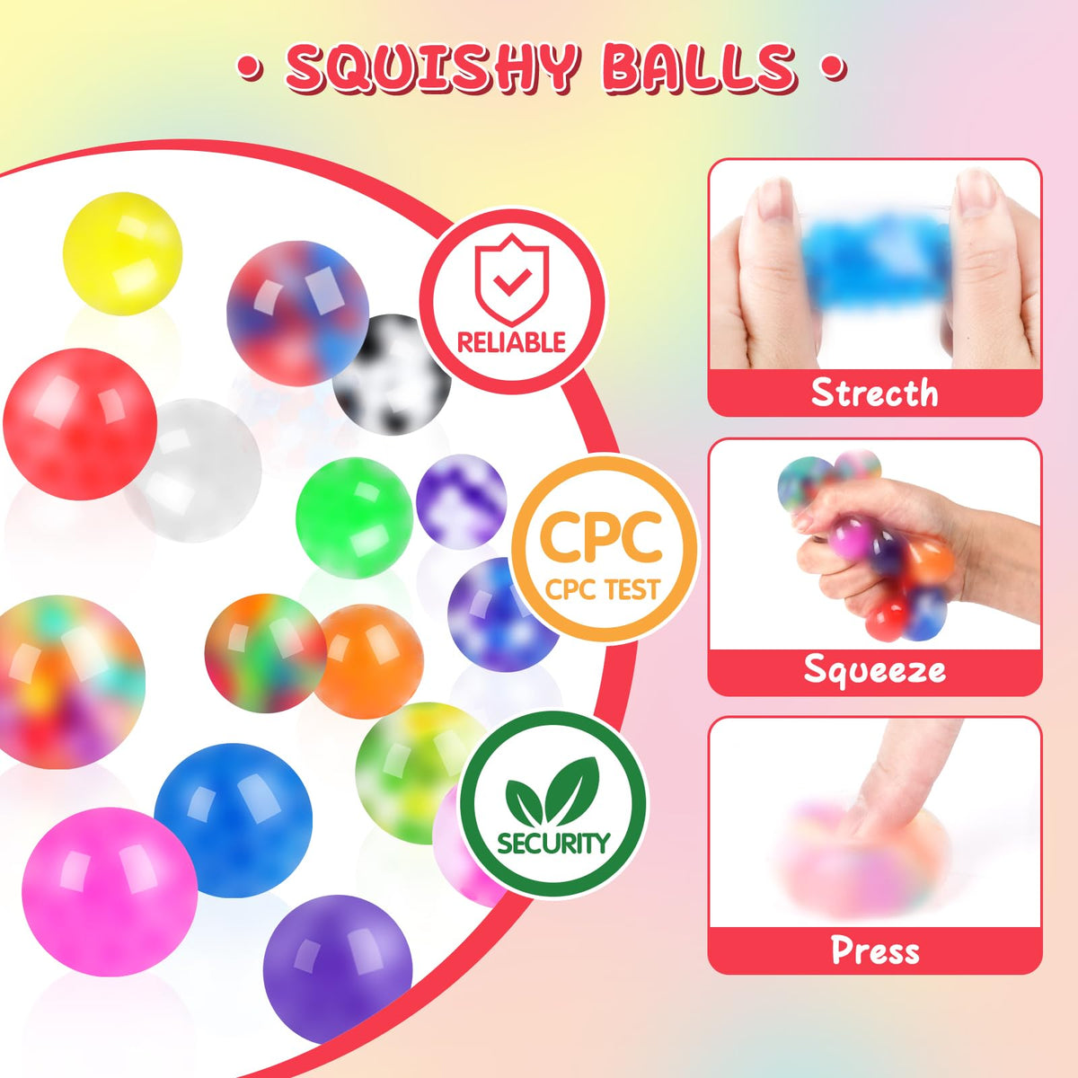 BESNEL stress balls presented in a gift box, ready for gifting